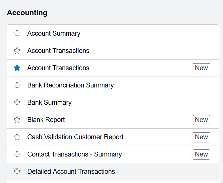 Navigating to Reports