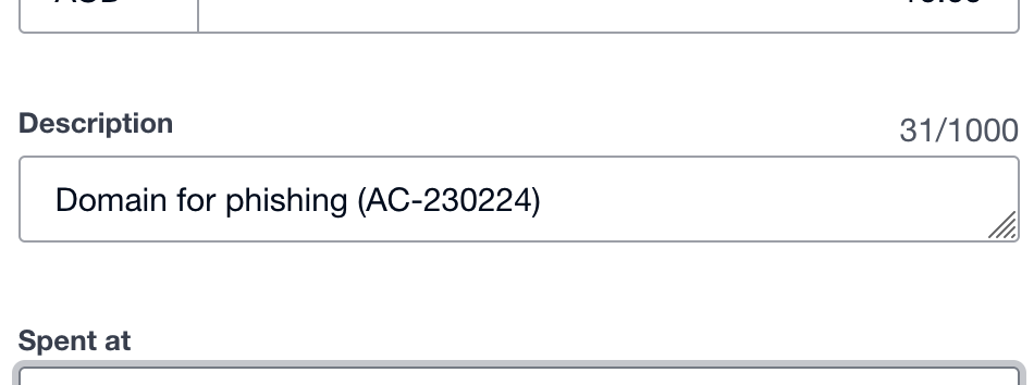 Assigning a project based expense using the project code