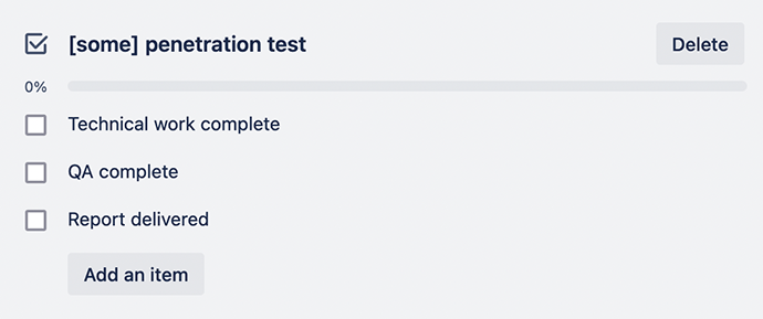Some penetration test checklist